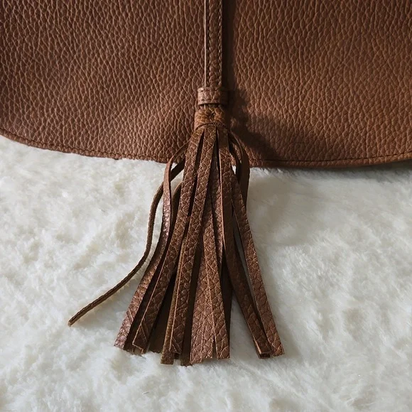 Express Brown Fringe Cross Body Purse - Picture 2 of 8